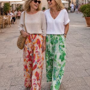 PANTALON ESTAMPADO NARANJA