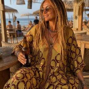 KAFTAN SAREE MULTIPOSICION marrón