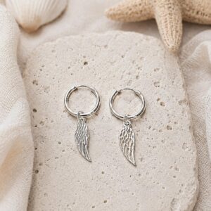 PENDIENTE AROS CON ALAS